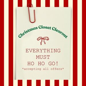 CHRISTMAS CLOSET CLEAROUT!
